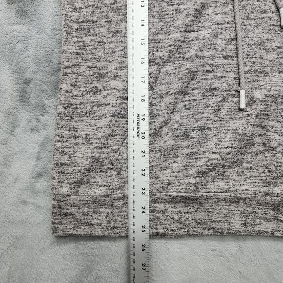 NEW Hem & Thread Sweater Womens M Gray Sherpa Lined Funnel Neck Lightweight - Picture 9 of 10